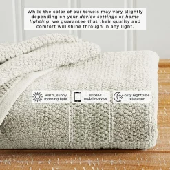 Linery Cotton Textured Weave 6-pc. Quick Dry Bath Towel Set