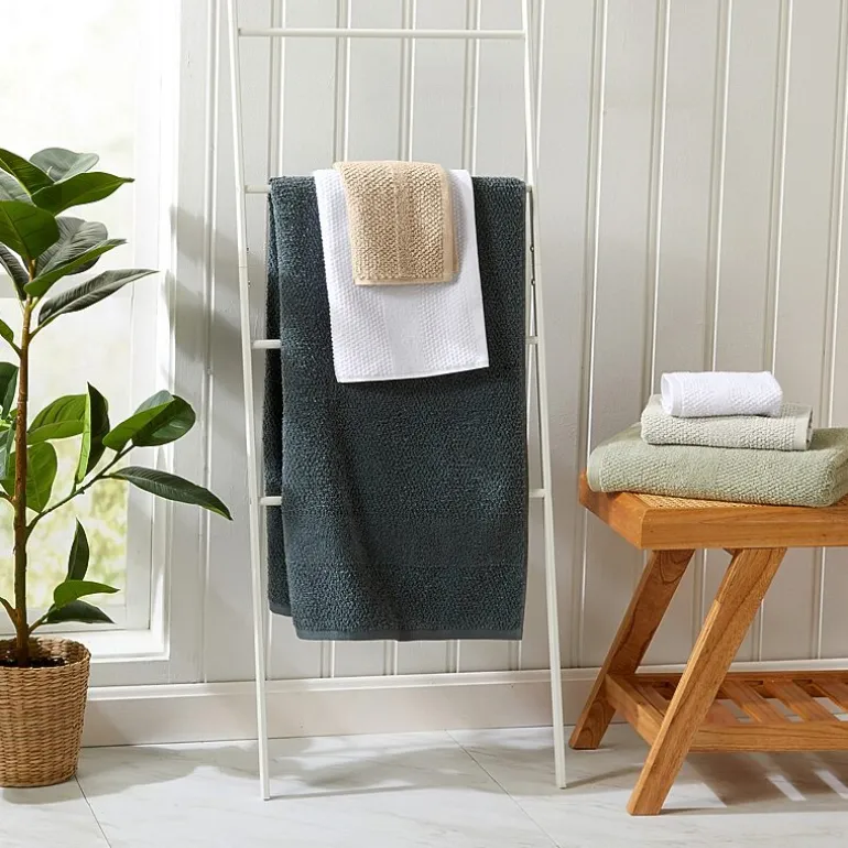 Linery Cotton Textured Weave 6-pc. Quick Dry Bath Towel Set