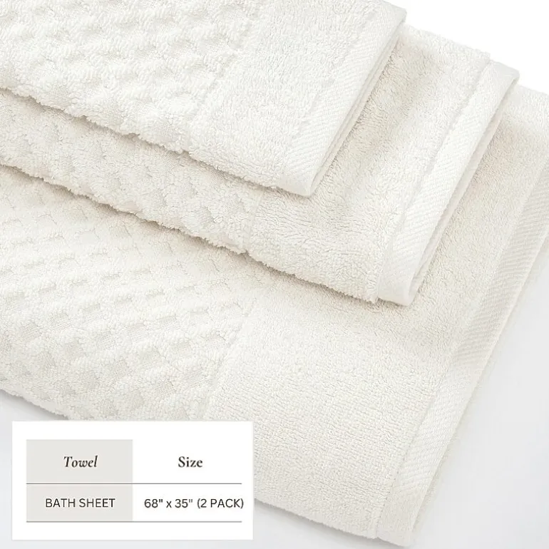 Linery Cotton Waffle Oversized 2-pc. Bath Sheet