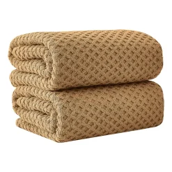 Linery Solid Cotton Textured Bath Sheet
