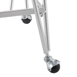 Linon Hera Kitchen And Dining Room Collection Glass-Top Serving Cart