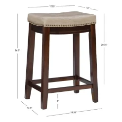 Linon Lakeland Swivel Counter Stool