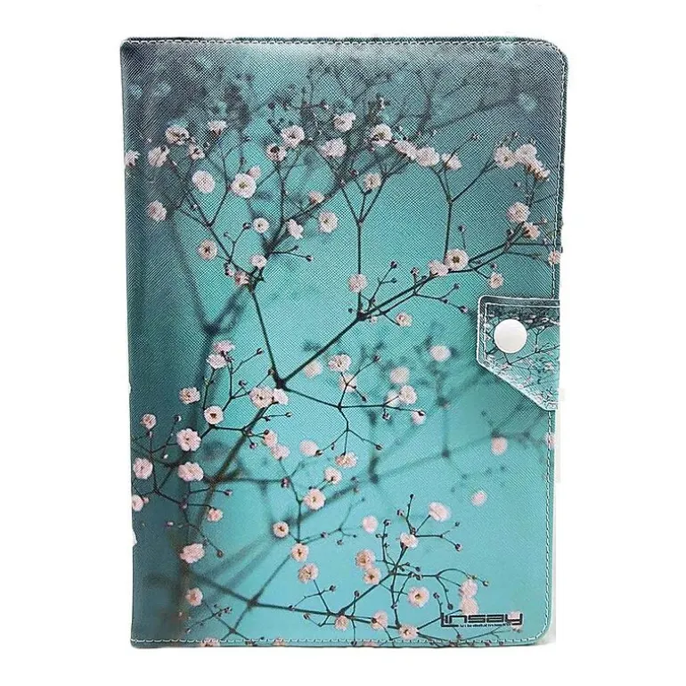 LINSAY® 10.1 Octa Core 128Gb Android 15 Tablet Flowers Case