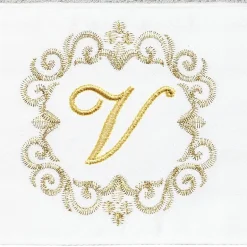 Linum Home Textiles Monica Gold 2-pc. Embellished Hand Towel