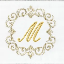 Linum Home Textiles Monica Gold 2-pc. Embellished Hand Towel