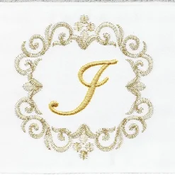 Linum Home Textiles Monica Gold 2-pc. Embellished Hand Towel