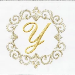 Linum Home Textiles Monica Gold 2-pc. Embellished Hand Towel