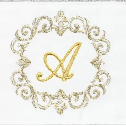 Linum Home Textiles Monica Gold 2-pc. Embellished Hand Towel