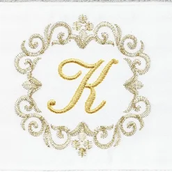 Linum Home Textiles Monica Gold 2-pc. Embellished Hand Towel
