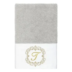 Linum Home Textiles Monica Gold 2-pc. Embellished Hand Towel