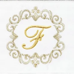 Linum Home Textiles Monica Gold 2-pc. Embellished Hand Towel