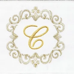 Linum Home Textiles Monica Gold 2-pc. Embellished Hand Towel