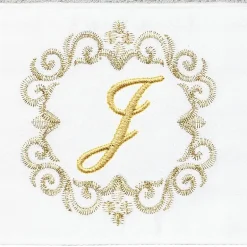 Linum Home Textiles Monica Gold 2-pc. Embellished Hand Towel
