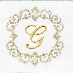 Linum Home Textiles Monica Gold 2-pc. Embellished Hand Towel