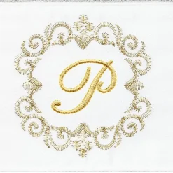 Linum Home Textiles Monica Gold 2-pc. Embellished Hand Towel