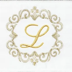 Linum Home Textiles Monica Gold 2-pc. Embellished Hand Towel