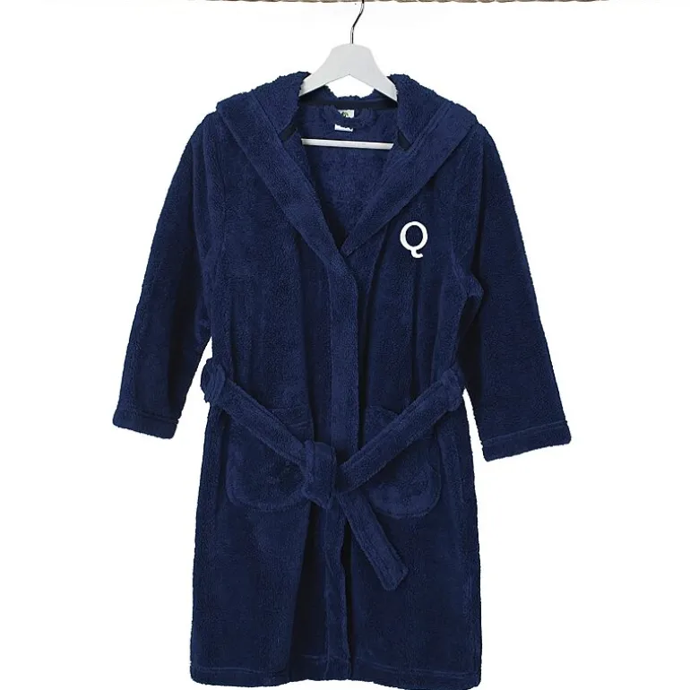 Linum Home Textiles Personalized Kids Bathrobe Unisex Long Sleeve Long Length Robe