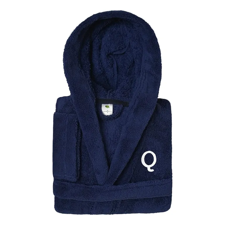 Linum Home Textiles Personalized Kids Bathrobe Unisex Long Sleeve Long Length Robe