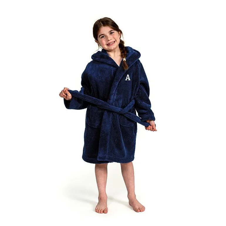 Linum Home Textiles Personalized Kids Bathrobe Unisex Long Sleeve Long Length Robe