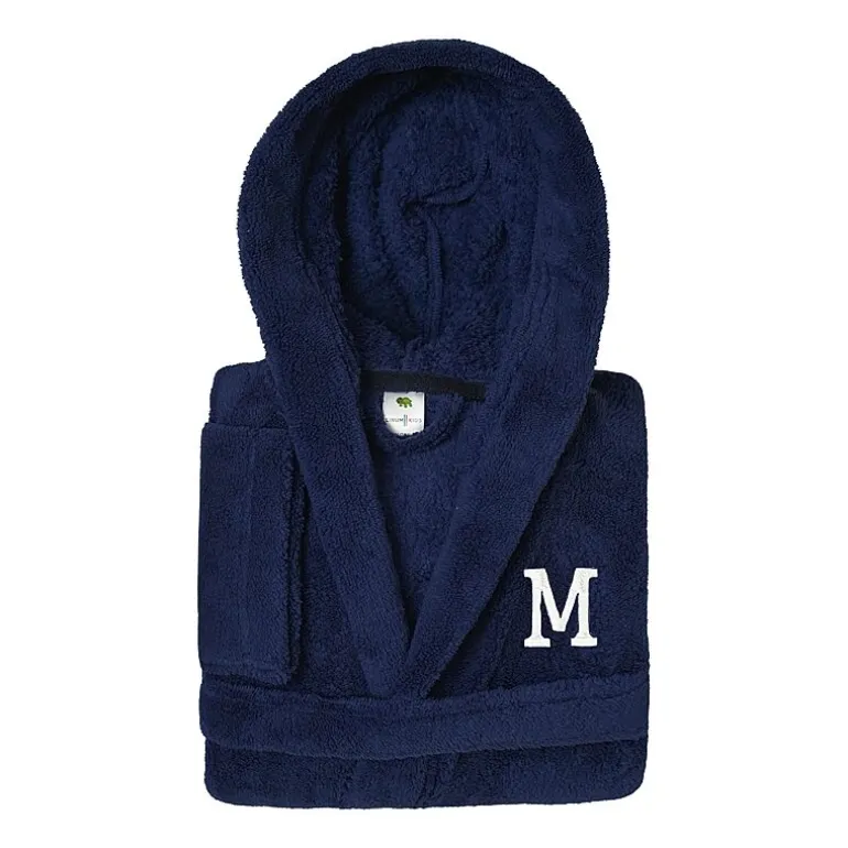 Linum Home Textiles Personalized Kids Bathrobe Unisex Long Sleeve Long Length Robe