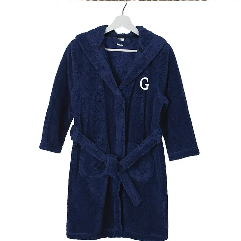 Linum Home Textiles Personalized Kids Bathrobe Unisex Long Sleeve Long Length Robe