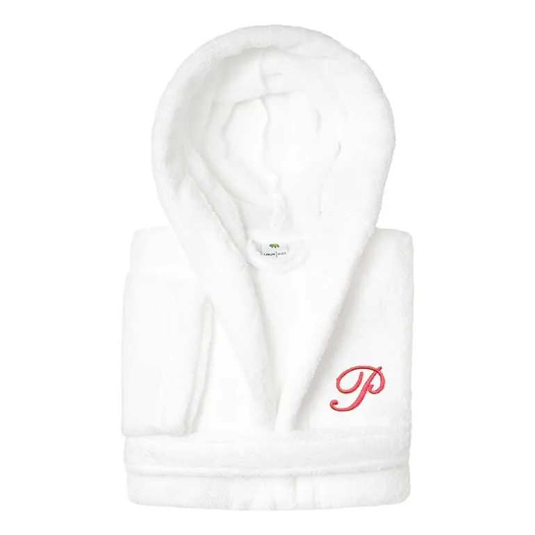 Linum Home Textiles Personalized Kids Bathrobe Unisex Long Sleeve Long Length Robe