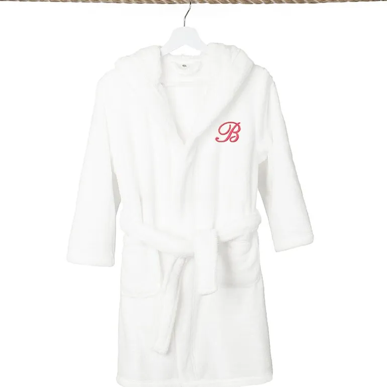 Linum Home Textiles Personalized Kids Bathrobe Unisex Long Sleeve Long Length Robe