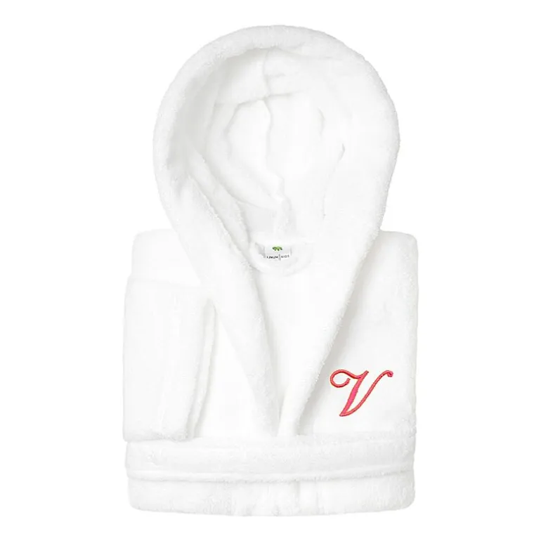 Linum Home Textiles Personalized Kids Bathrobe Unisex Long Sleeve Long Length Robe