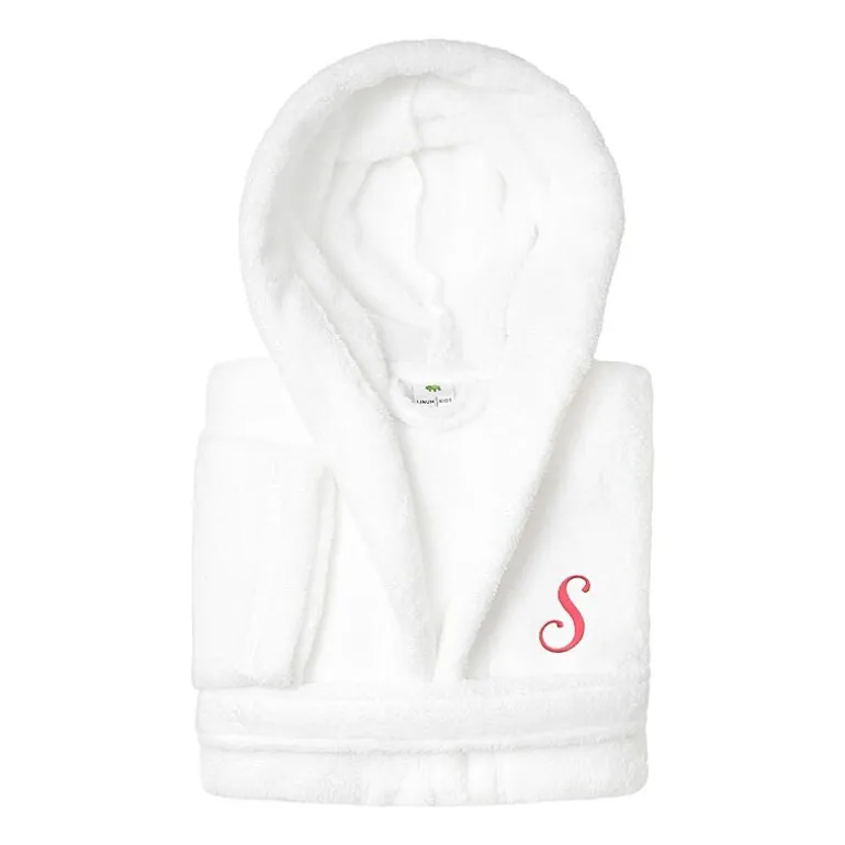 Linum Home Textiles Personalized Kids Bathrobe Unisex Long Sleeve Long Length Robe