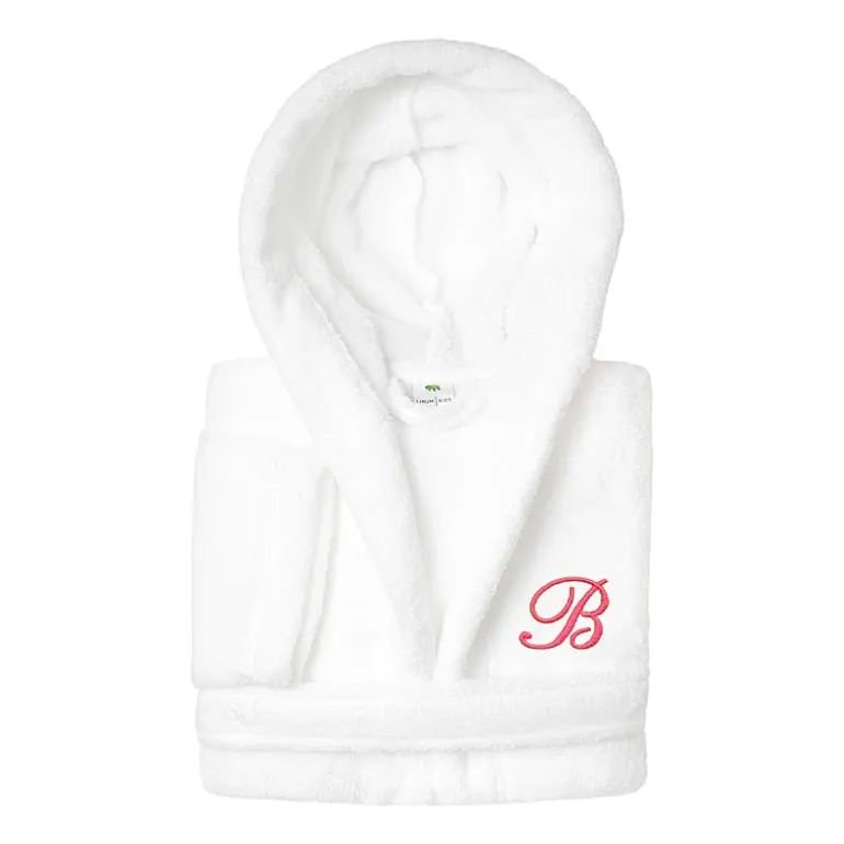 Linum Home Textiles Personalized Kids Bathrobe Unisex Long Sleeve Long Length Robe