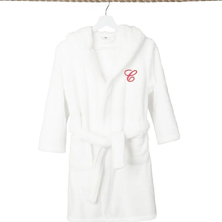 Linum Home Textiles Personalized Kids Bathrobe Unisex Long Sleeve Long Length Robe