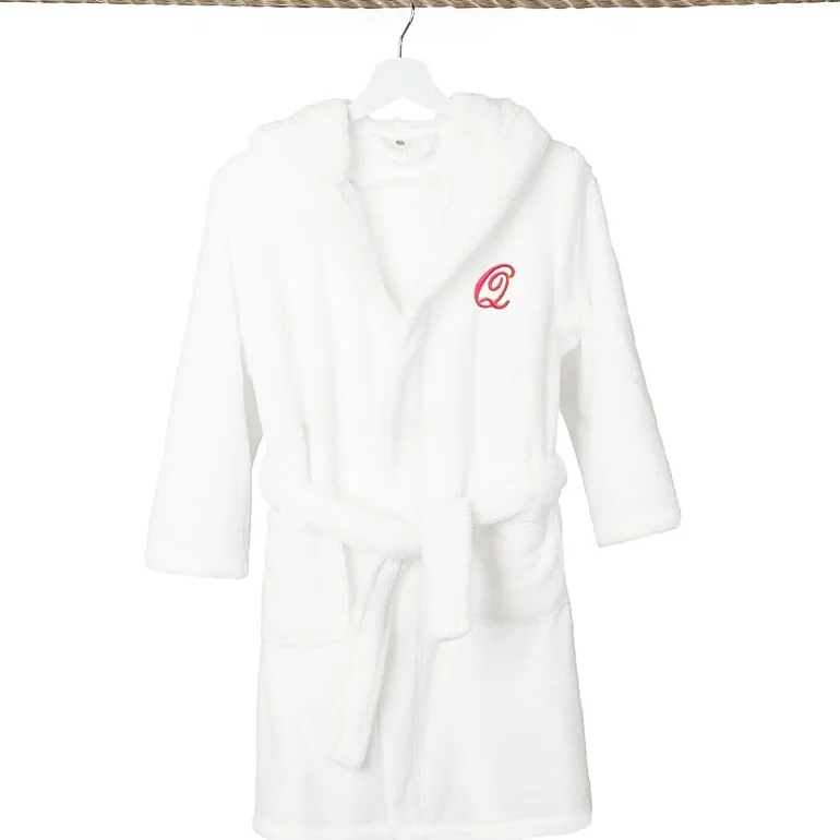 Linum Home Textiles Personalized Kids Bathrobe Unisex Long Sleeve Long Length Robe