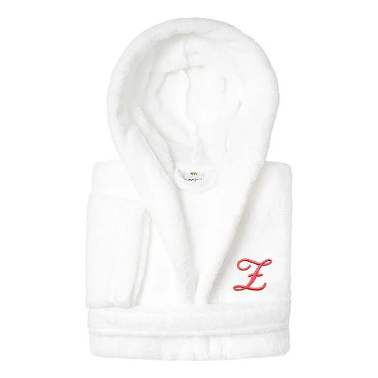 Linum Home Textiles Personalized Kids Bathrobe Unisex Long Sleeve Long Length Robe