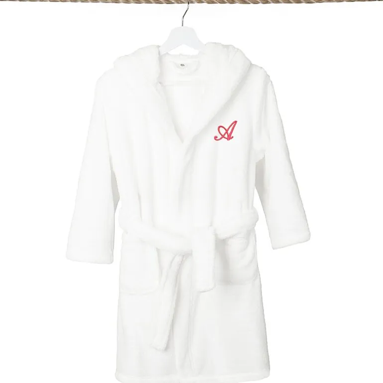 Linum Home Textiles Personalized Kids Bathrobe Unisex Long Sleeve Long Length Robe