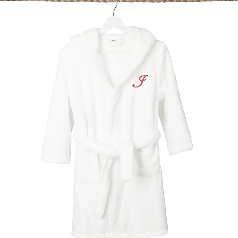 Linum Home Textiles Personalized Kids Bathrobe Unisex Long Sleeve Long Length Robe