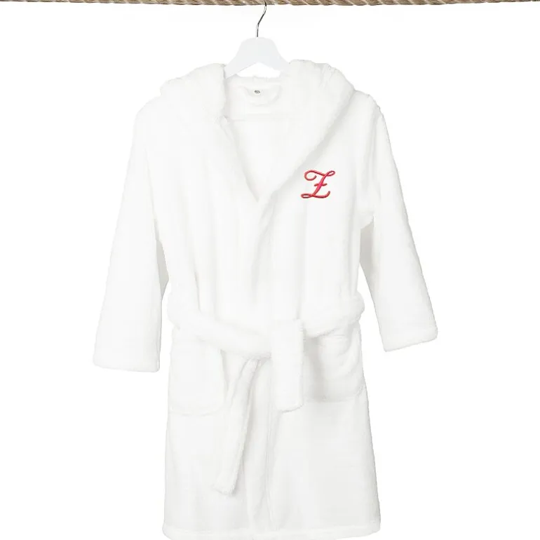Linum Home Textiles Personalized Kids Bathrobe Unisex Long Sleeve Long Length Robe