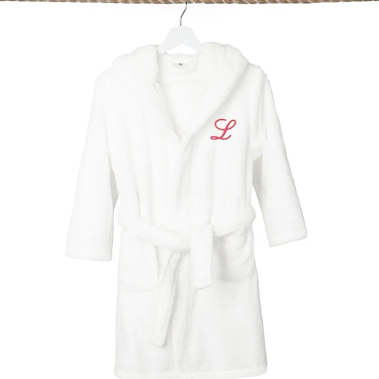 Linum Home Textiles Personalized Kids Bathrobe Unisex Long Sleeve Long Length Robe