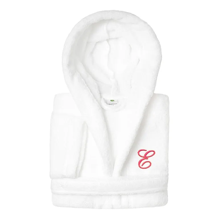 Linum Home Textiles Personalized Kids Bathrobe Unisex Long Sleeve Long Length Robe