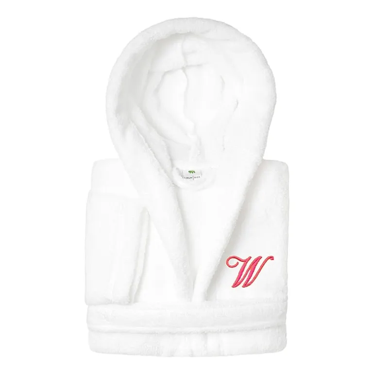 Linum Home Textiles Personalized Kids Bathrobe Unisex Long Sleeve Long Length Robe