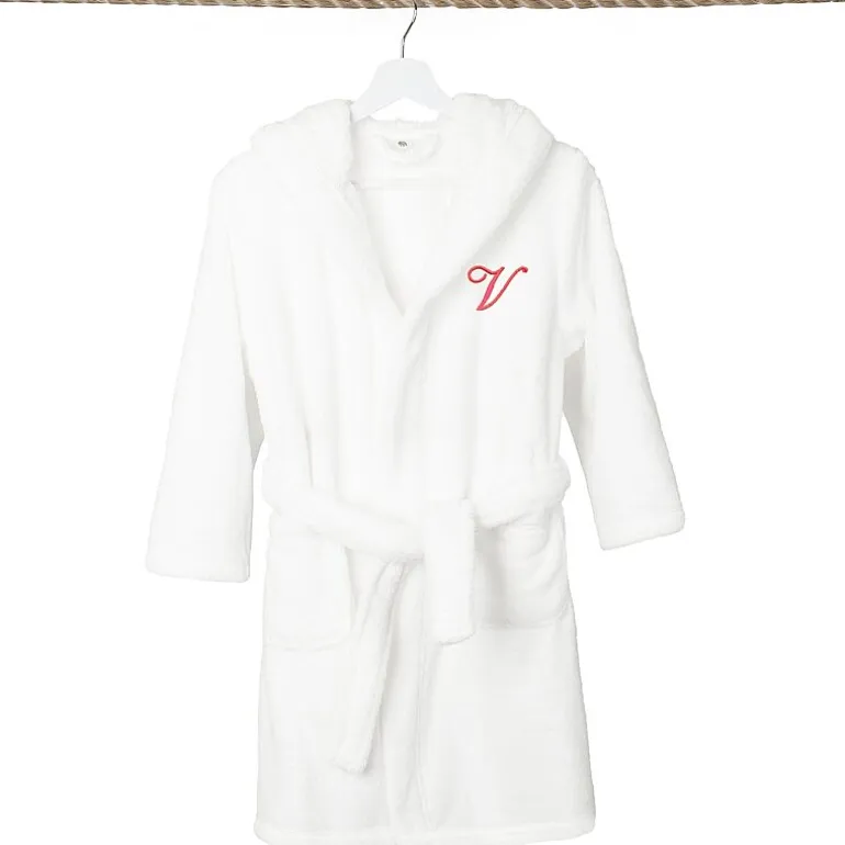 Linum Home Textiles Personalized Kids Bathrobe Unisex Long Sleeve Long Length Robe