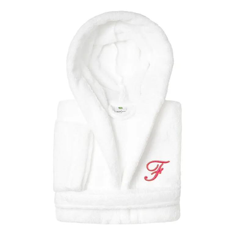 Linum Home Textiles Personalized Kids Bathrobe Unisex Long Sleeve Long Length Robe
