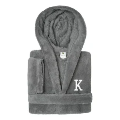 Linum Home Textiles Personalized Kids Bathrobe Unisex Long Sleeve Long Length Robe