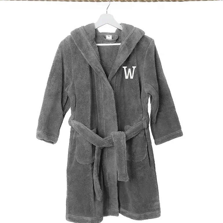 Linum Home Textiles Personalized Kids Bathrobe Unisex Long Sleeve Long Length Robe