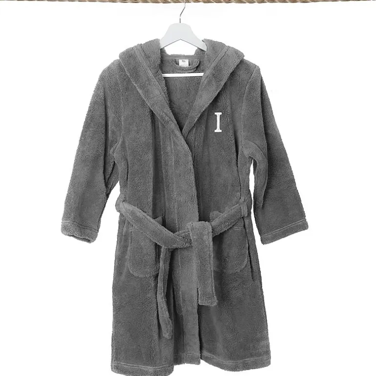 Linum Home Textiles Personalized Kids Bathrobe Unisex Long Sleeve Long Length Robe