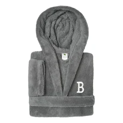 Linum Home Textiles Personalized Kids Bathrobe Unisex Long Sleeve Long Length Robe