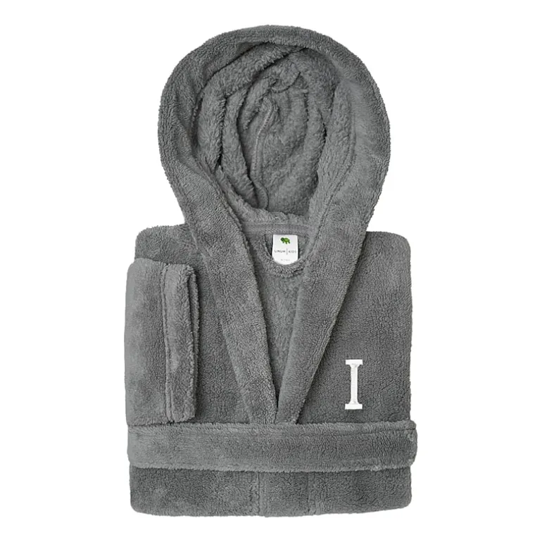 Linum Home Textiles Personalized Kids Bathrobe Unisex Long Sleeve Long Length Robe