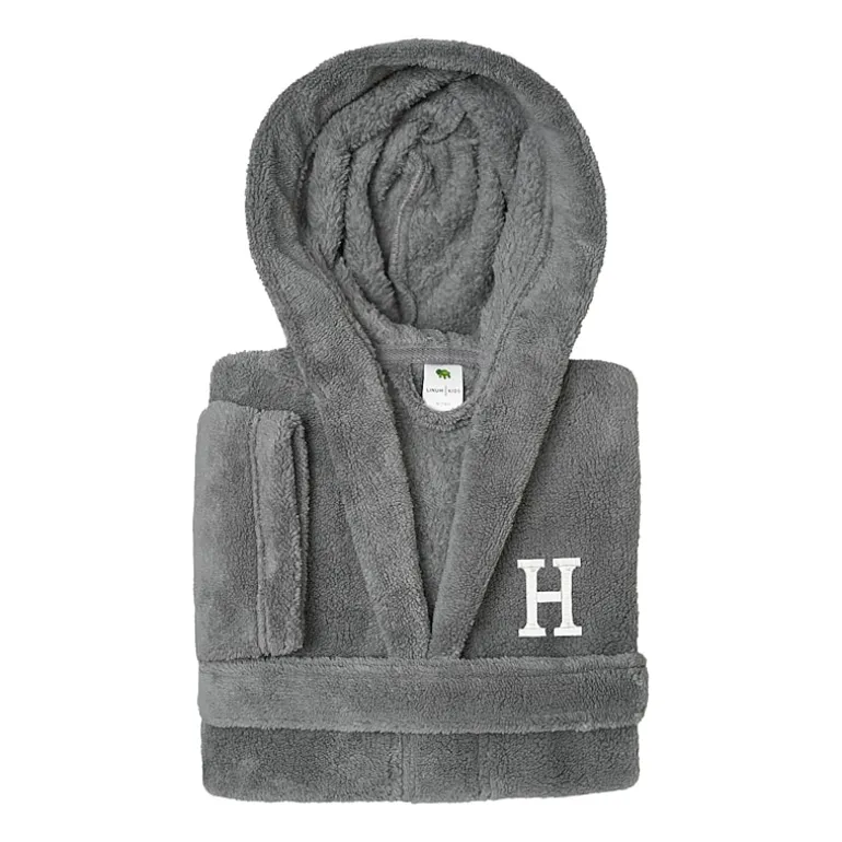 Linum Home Textiles Personalized Kids Bathrobe Unisex Long Sleeve Long Length Robe