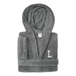 Linum Home Textiles Personalized Kids Bathrobe Unisex Long Sleeve Long Length Robe