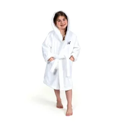 Linum Home Textiles Personalized Kids Bathrobe Unisex Long Sleeve Long Length Robe