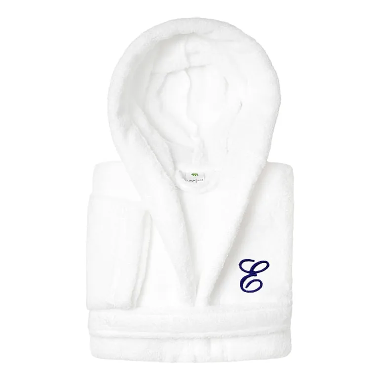 Linum Home Textiles Personalized Kids Bathrobe Unisex Long Sleeve Long Length Robe